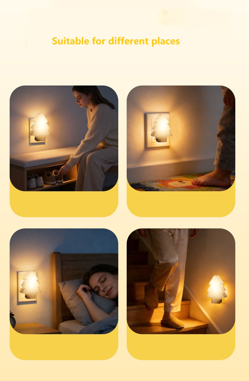 Christmas Tree Night Light Plug with Toggle Switch